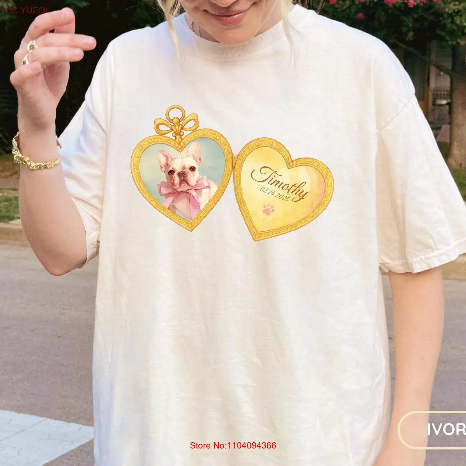 Custom French Bulldog LockeT T Shirt Coquette for Dog Mom Castlecore Pet Cute Cottagecore Frenchie Princess vintage Washed
