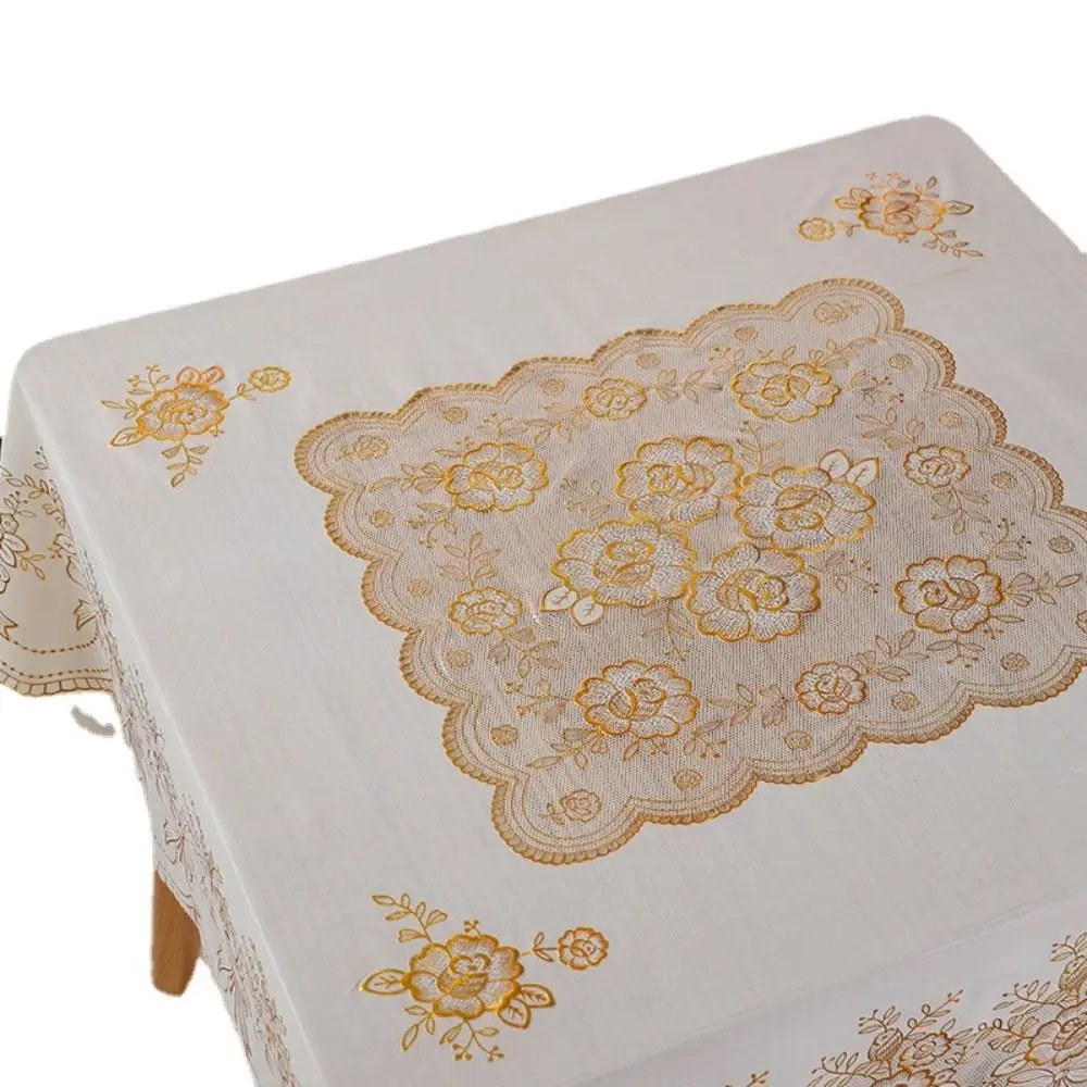 Waterproof Square Tablecloth Oil Resistant Anti-Scald Printed Table Cover Anti Slip Washable Table Mat Tea Table