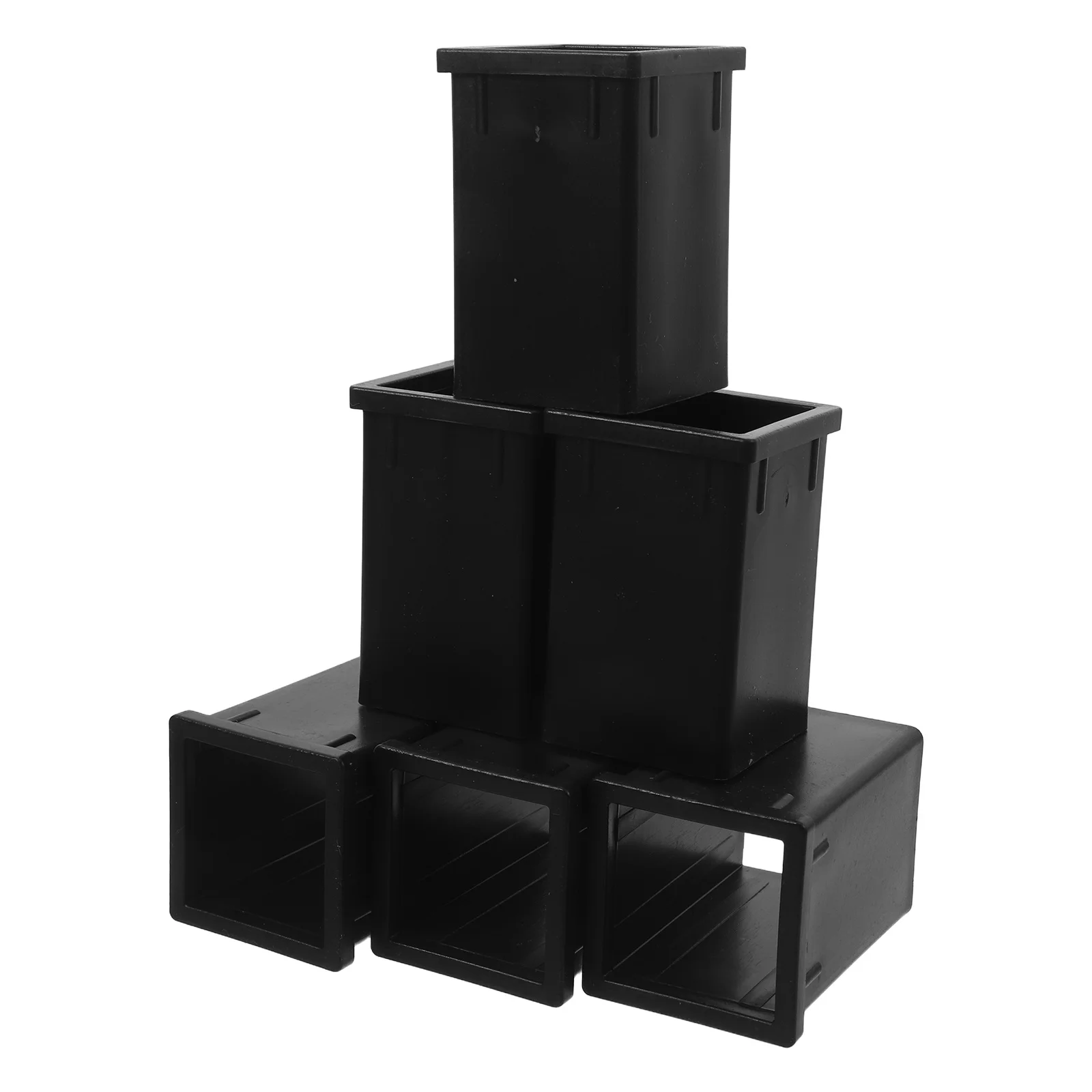 

6 Pcs Square Tube Reducing Sleeve Adapter Hollow Liner Repair Connector Construction Plastic Size Conversion Tubing Protection