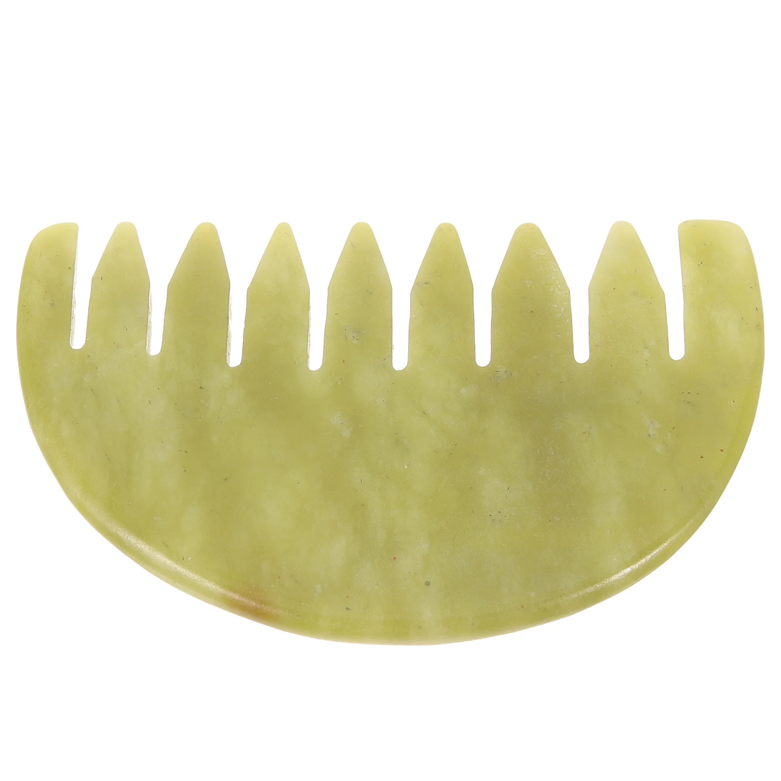 

Natural Jade Massage Comb Scalp Stimulator Guasha Facial Roller Detachable Design for Travel Self Care Therapy