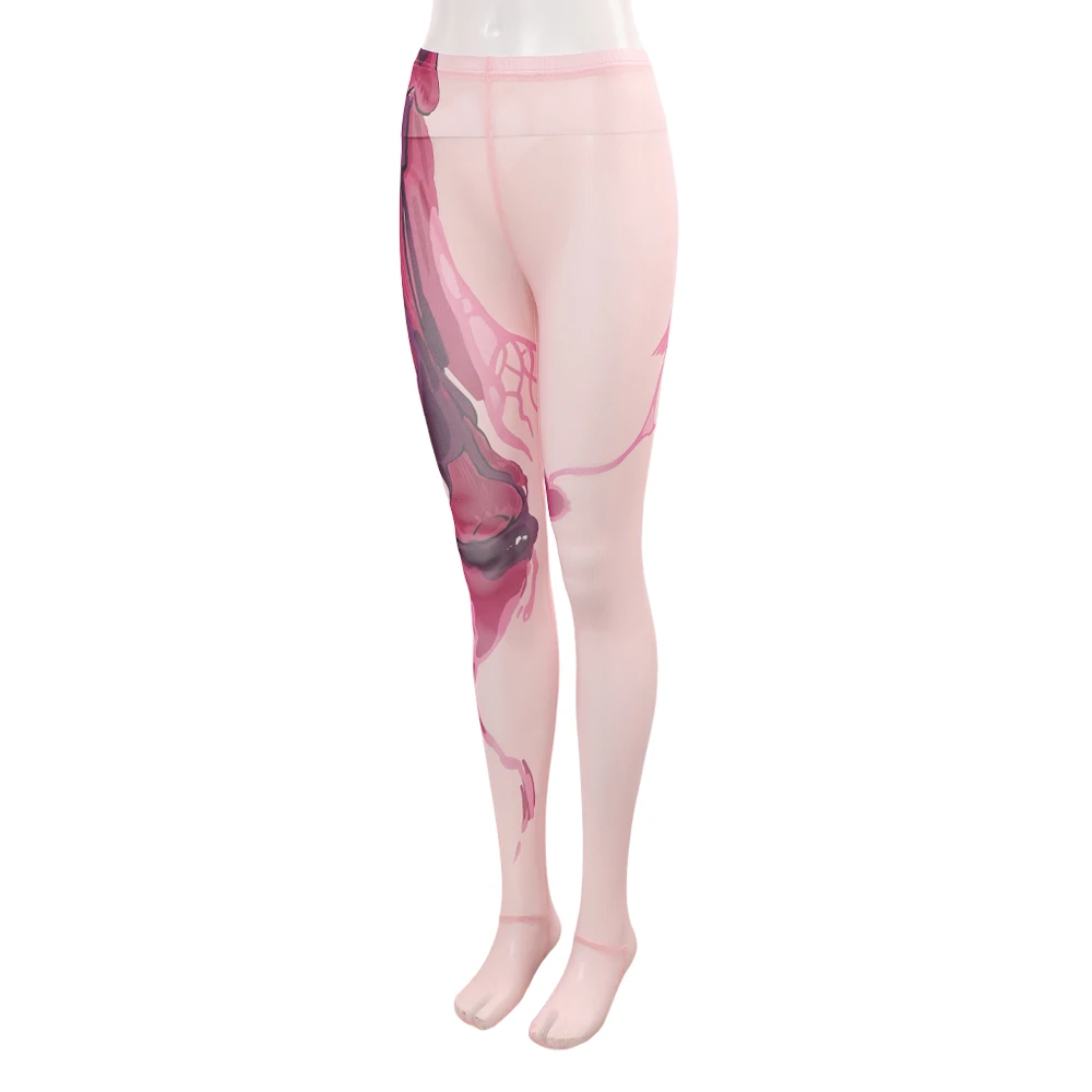 Stage Alien Sua Cosplay Pantyhose Women Stockings Zombie Stage Nude Stretch Mesh Socks Pants Costume Accessories Halloween Props view 4