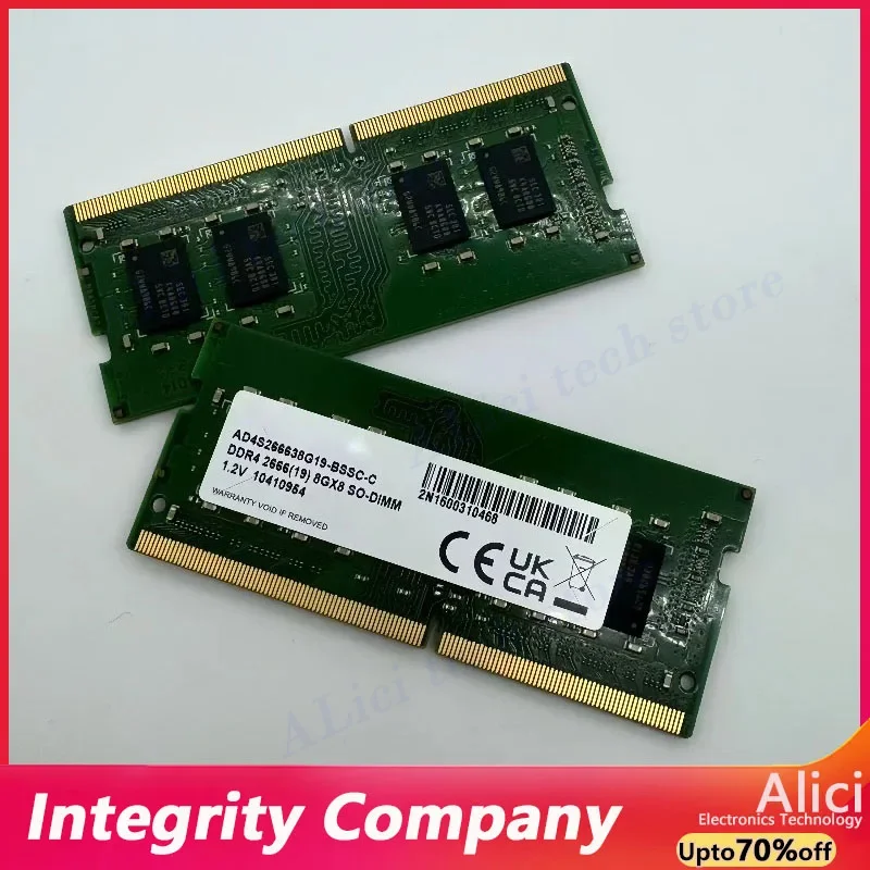 

ДЛЯ Алата AD4S 266638 Память для ноутбука G19 8 ГБ DDR4 2666(19) 8 ГБ X8 SO-DIMM