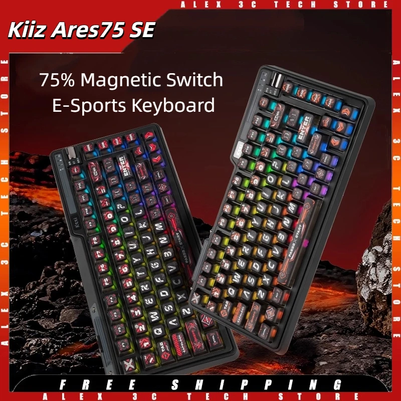 

Kzzi Ares75 SE Mechanical Keyboard Wired 8K 75% E-SPORTS Gasket PBT Keycaps RGB Light HotSwap Waterproof Gaming Keyboard For Win