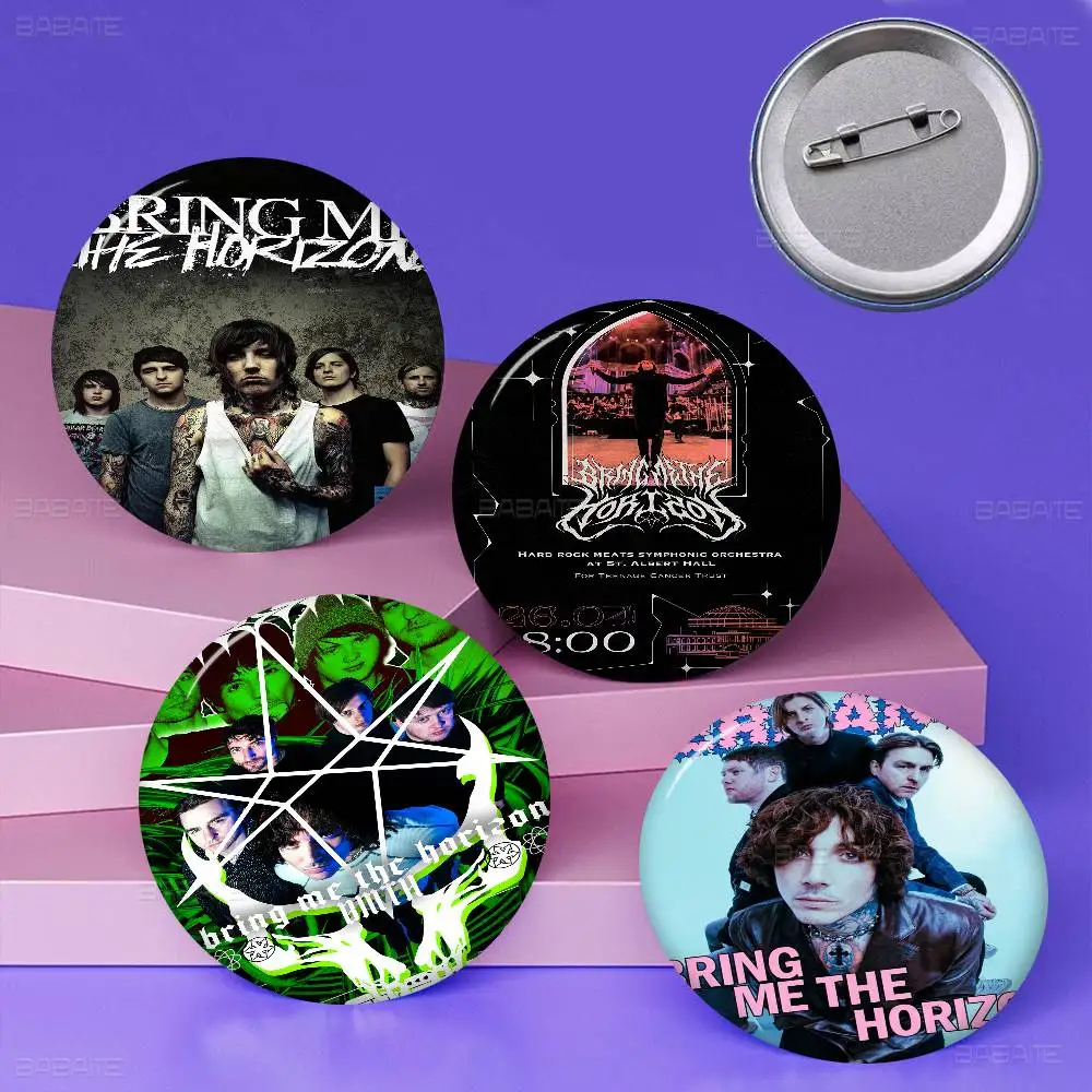 Bring Me The H-Horizon Anime Button Pin Handmade Brooch For Clothes Cartoon Badge Backpack Decoration Jewelry Accessories