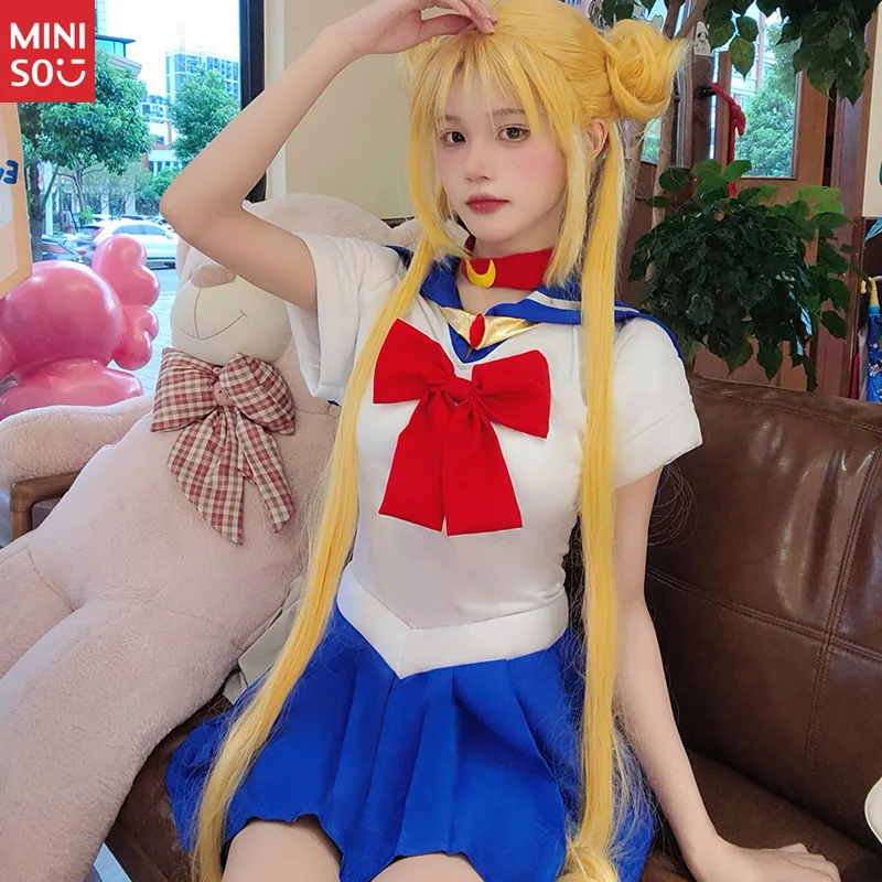 

Miniso 2025 Boys and Girls Sailor Moon Water Ice Moon Cos Service 2D Anime Cosplay Sailor