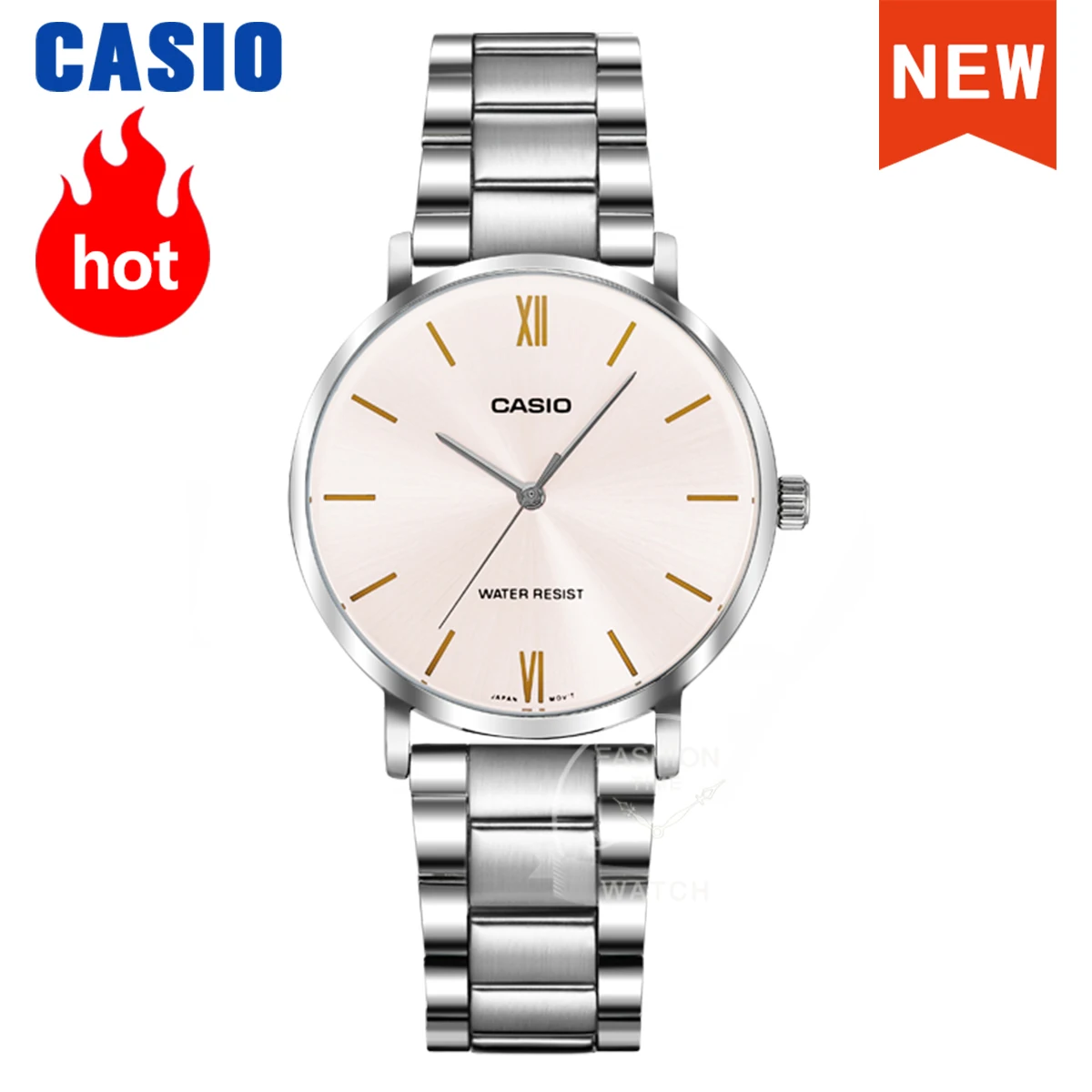 Casio – montre à Quartz pour femmes, ensemble de luxe, de grande marque, pour les affaires, LTP-VT01D-1B