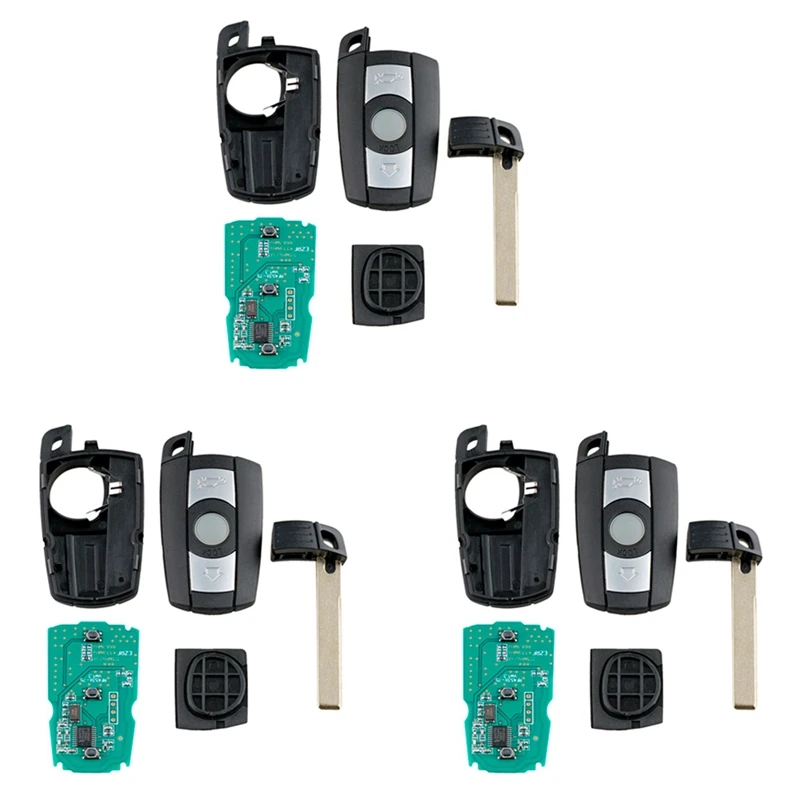 

3X Car Smart Remote Key 3 Buttons Fit For Bmw 3/5 Series X5 X6 Cas2 Cas3 433Mhz