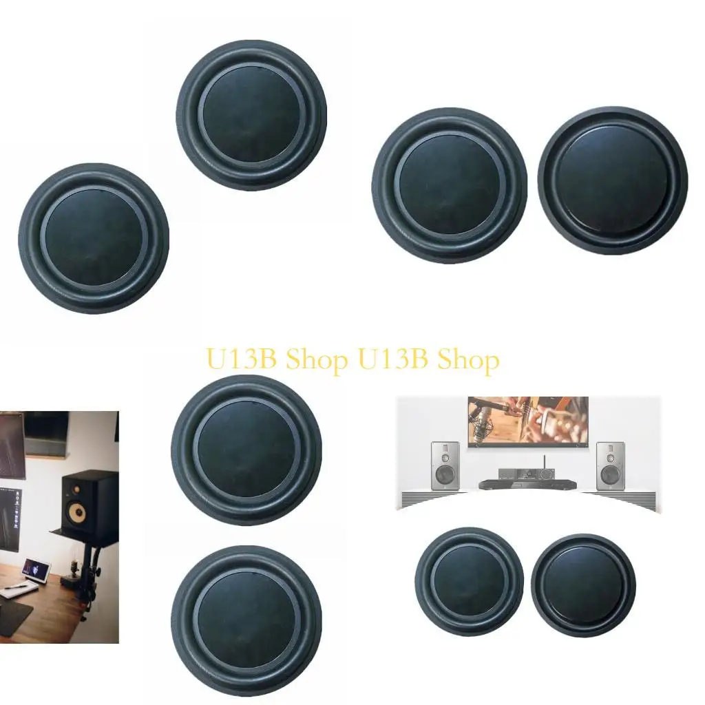 U13B 2PCS 5.5 "منخفضة التردد مكبرات الصوت Woofragm مكبرات الصوت الرادياتير الموسيقى باس جزء إصلاح مكبر صوت سلبي