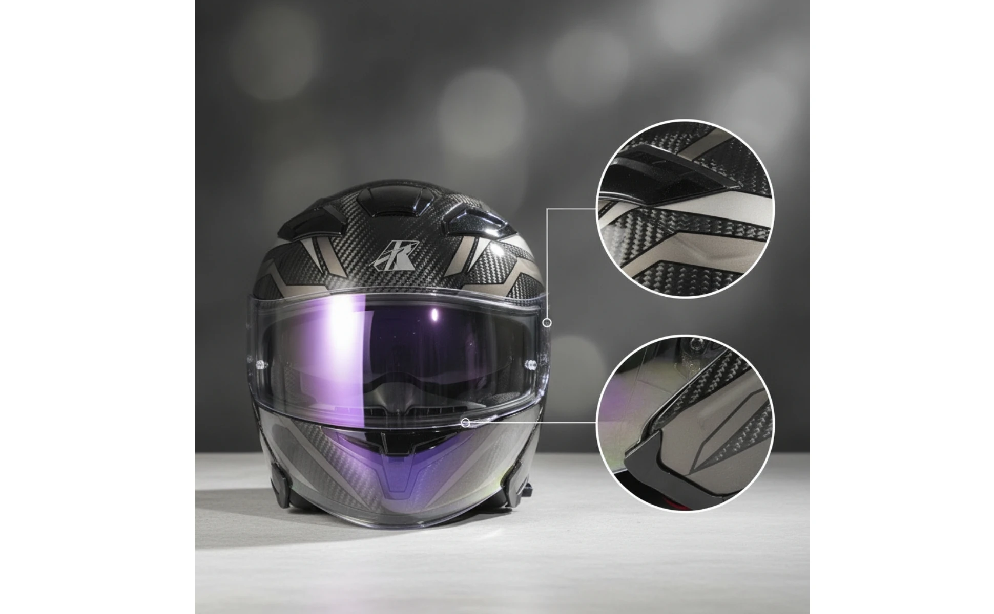 Helmet with Dual Visor Aerodynamic Carbon Fiber Helmet Ventilated Blocking for Motorcyclists, Motorcycle Riding Helmet with Dual Visor Aerodynamic Carbon Fiber Helmet Ventilated Blocking for Motorcyclists, Motorcycle Riding