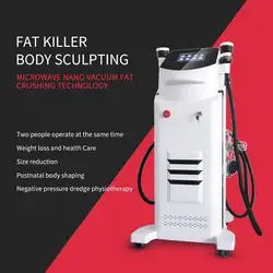 Microwave Nano Vacuum Weight Loss Fat Dissolving for Slimming Body Sculpting 3 Handles Cavitation Dredging & Scraping Machine