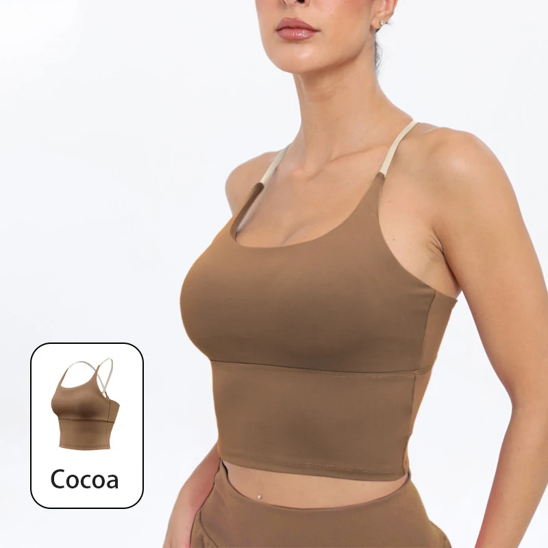 Damen 'Naked-Feel' Hochelastischer Sommer-Sport-BH - Lauf-Top Yoga & Fitness Camisole – Detail 12