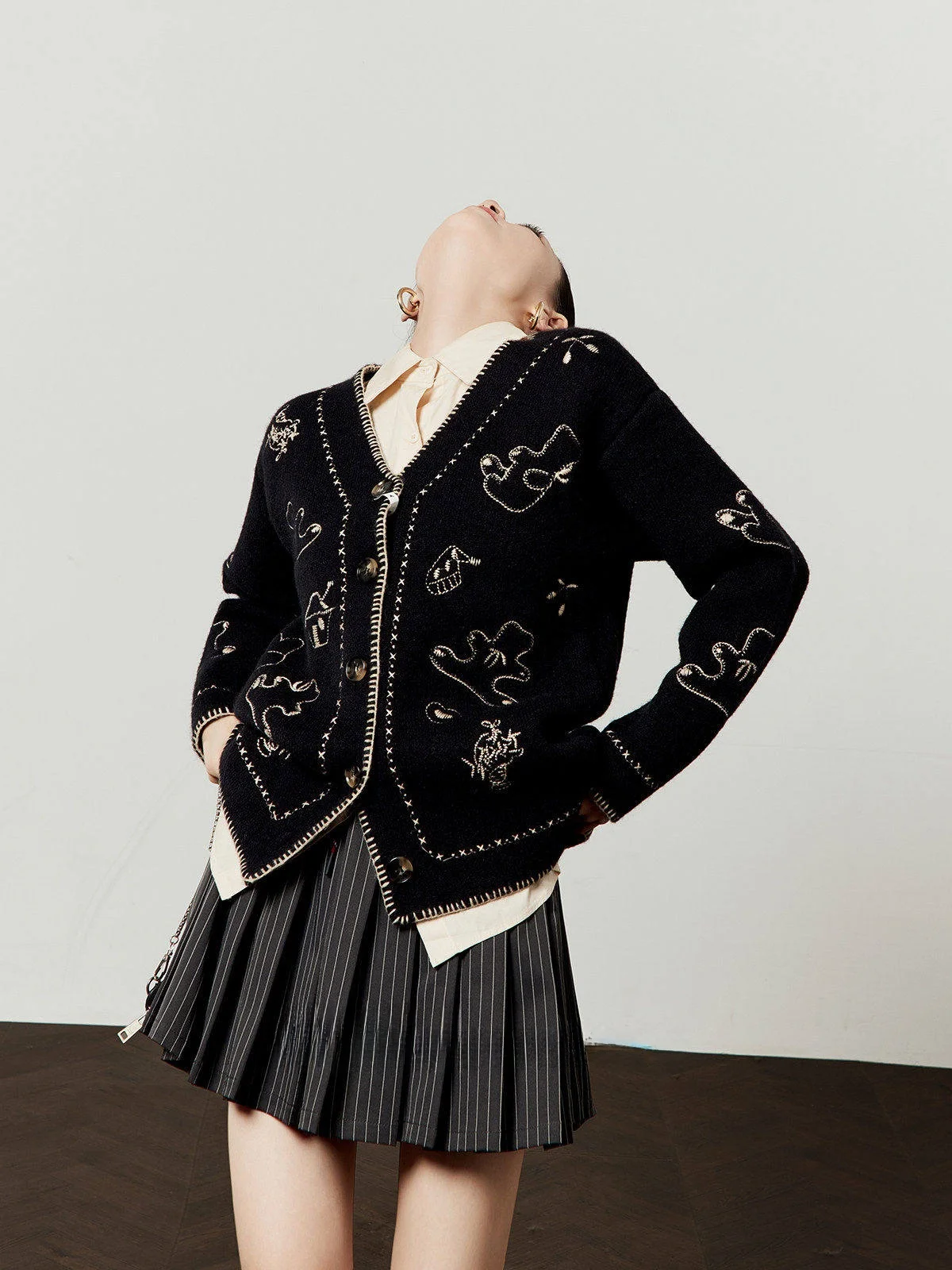 

Вязаный открытый кардиган Bla для женщин: мягкая, уютная, винтажная верхняя одежда, новинка весны 2026, повседневный модный жакет