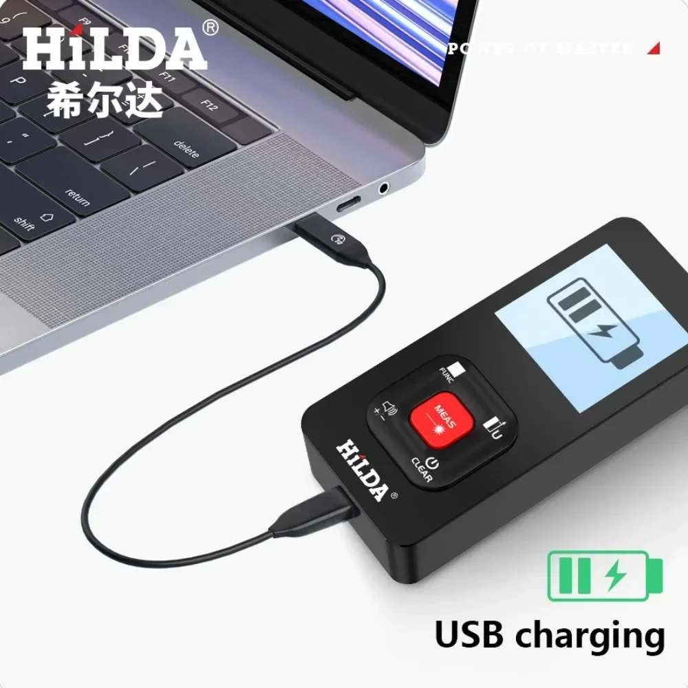 스마트 힐다 거리계, 레이저 줄자, 지능형 OLED 디스플레이, 그리기 앱 연결, 레이저 거리 계량기, 50m, 100m, 120m