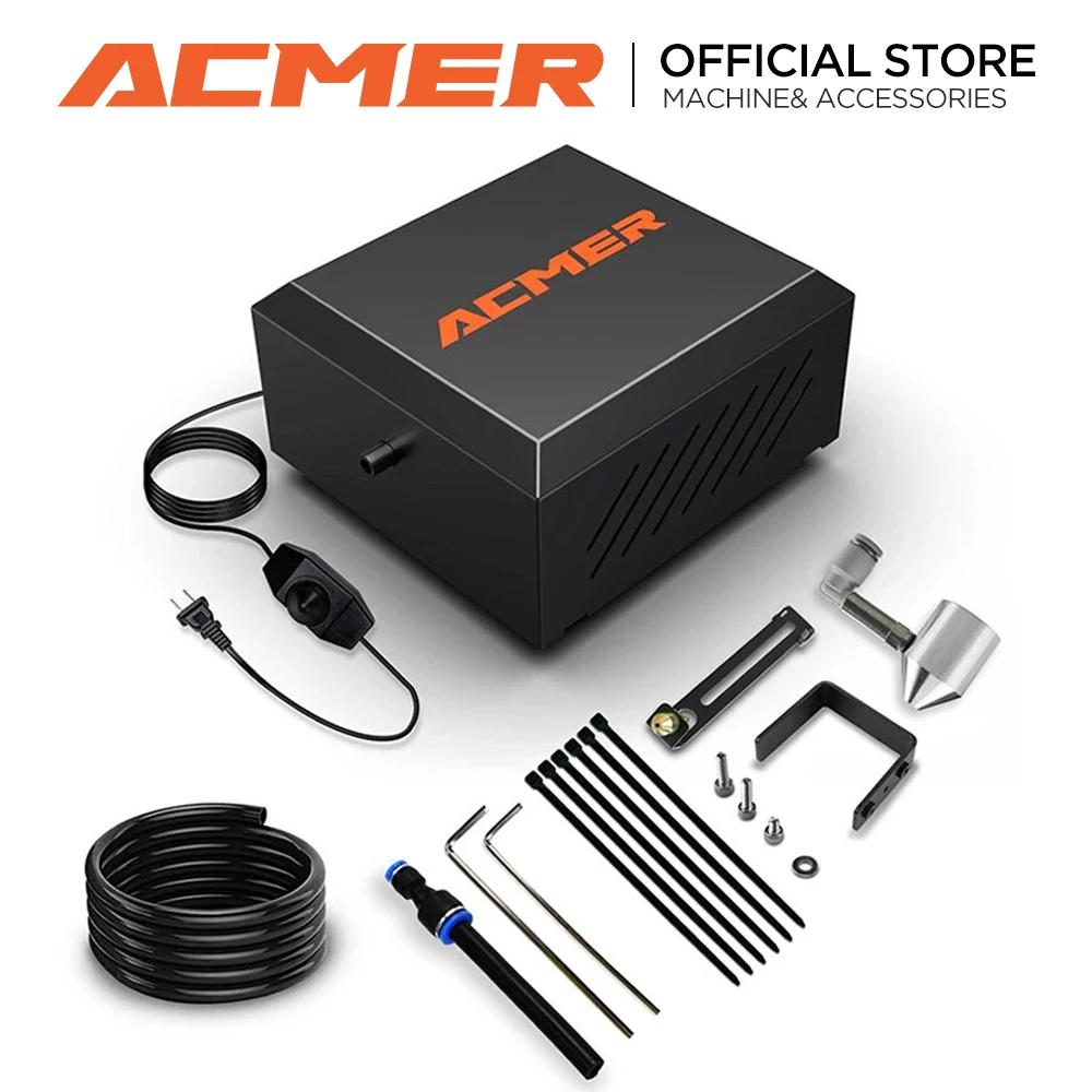 ACMER C4 Laser Air Assist Bomba com 30L/min fluxo de ar para a maioria Laser Cutter Máquina Removendo Fumaça Poeira Ar Assist Set Baixo Ruído