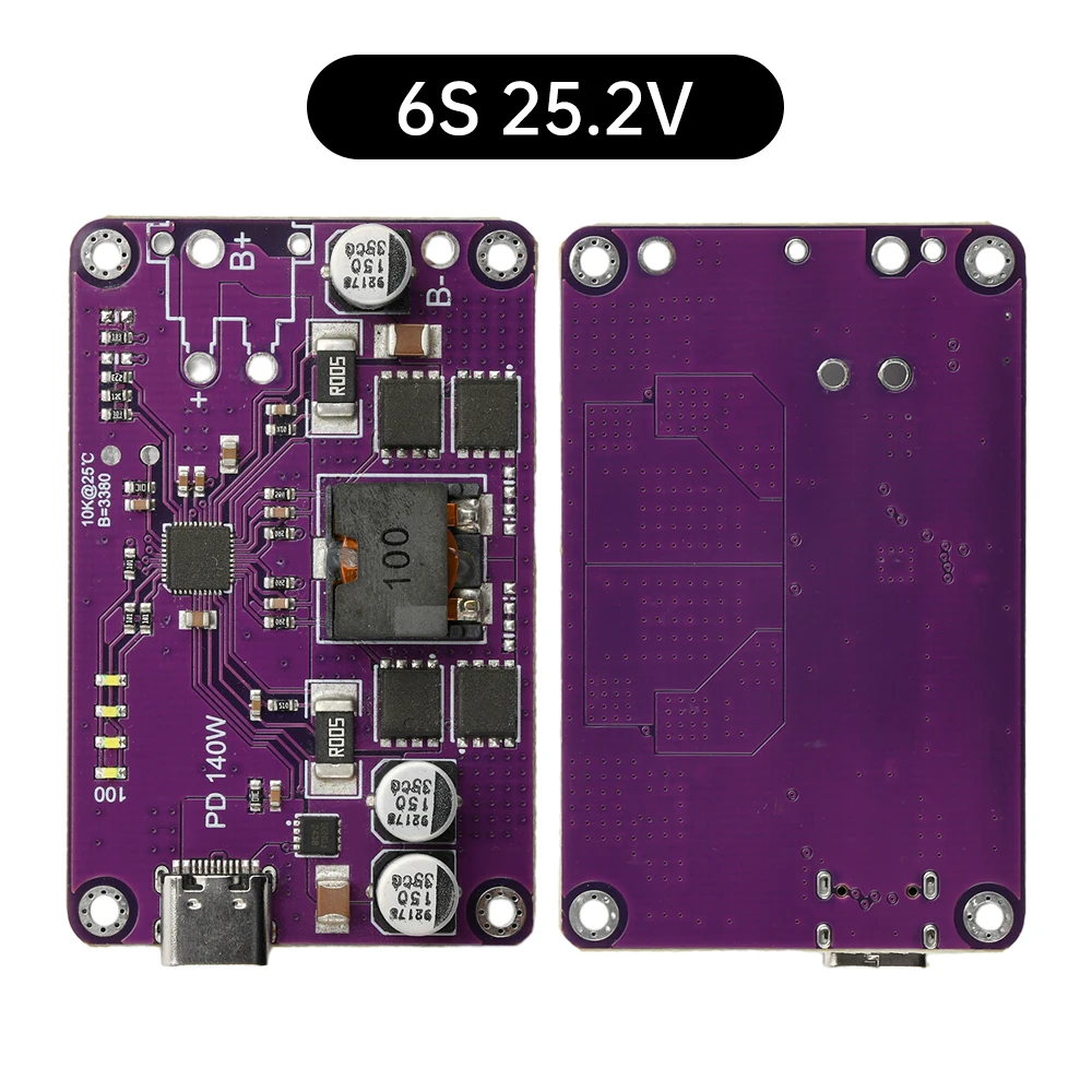 PD3.1 140W Hochleistungs-Schnellladegerät-Modul 3S 4S 5S 6S Typ C Li-Ionen-Batterie-Lade-/Entladegerät-Modul für FCP AFC SCP QC2.0/3.0 – Detail 14