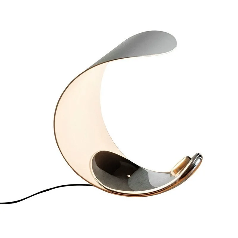 Moon table lamp design sense simple table lamp bedroom crescent atmosphere touch table lamp