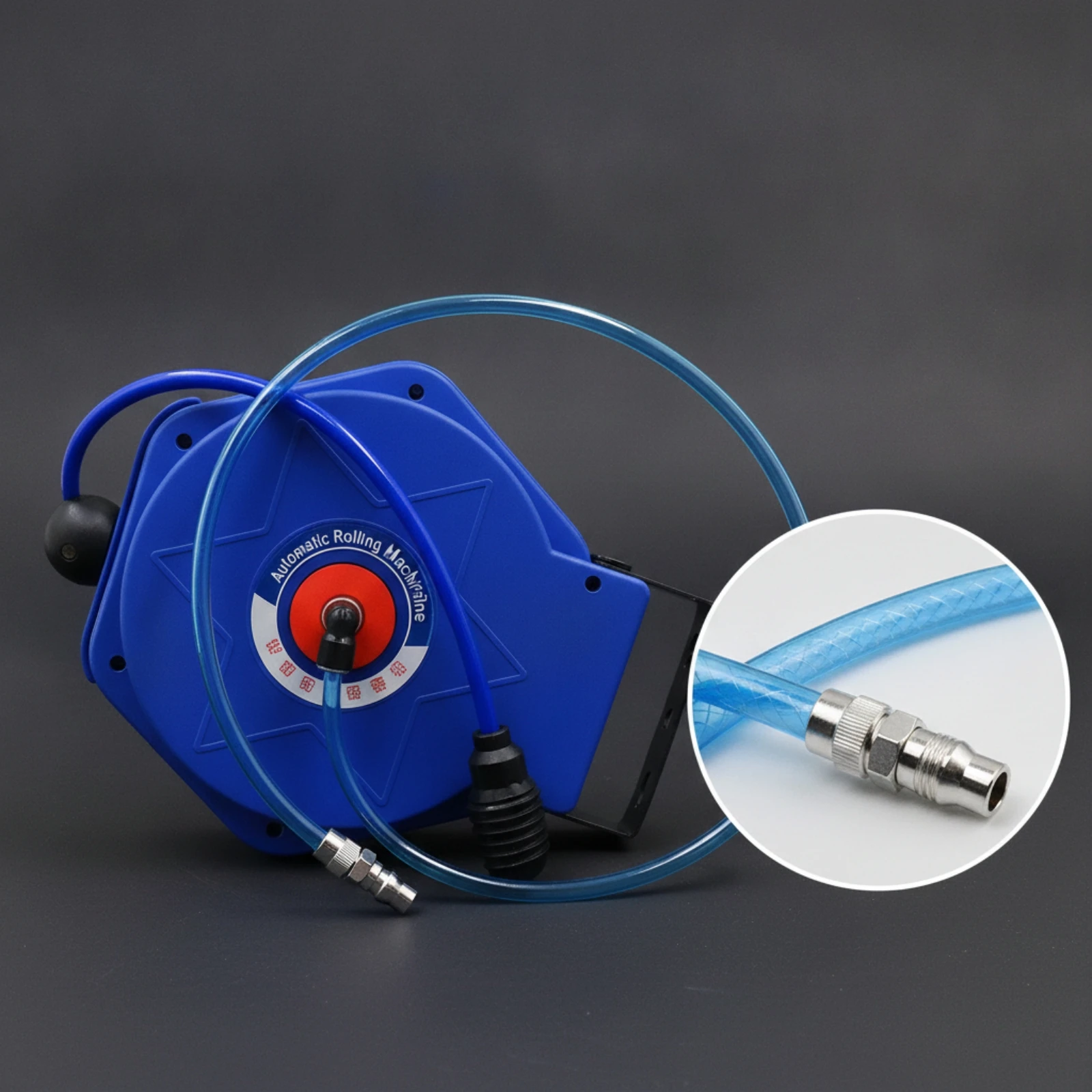 Retractable Air Hose Reel Automatic Retractable Hose Reel Compact Mini for Diyers, Garage, Workshop