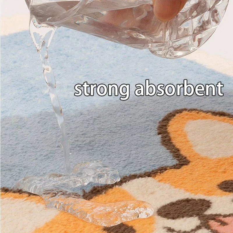 Crayon shin-chan tapete antiderrapante falso cashmere macio e confortável absorvente entrada tapete bonito casa decoração do quarto