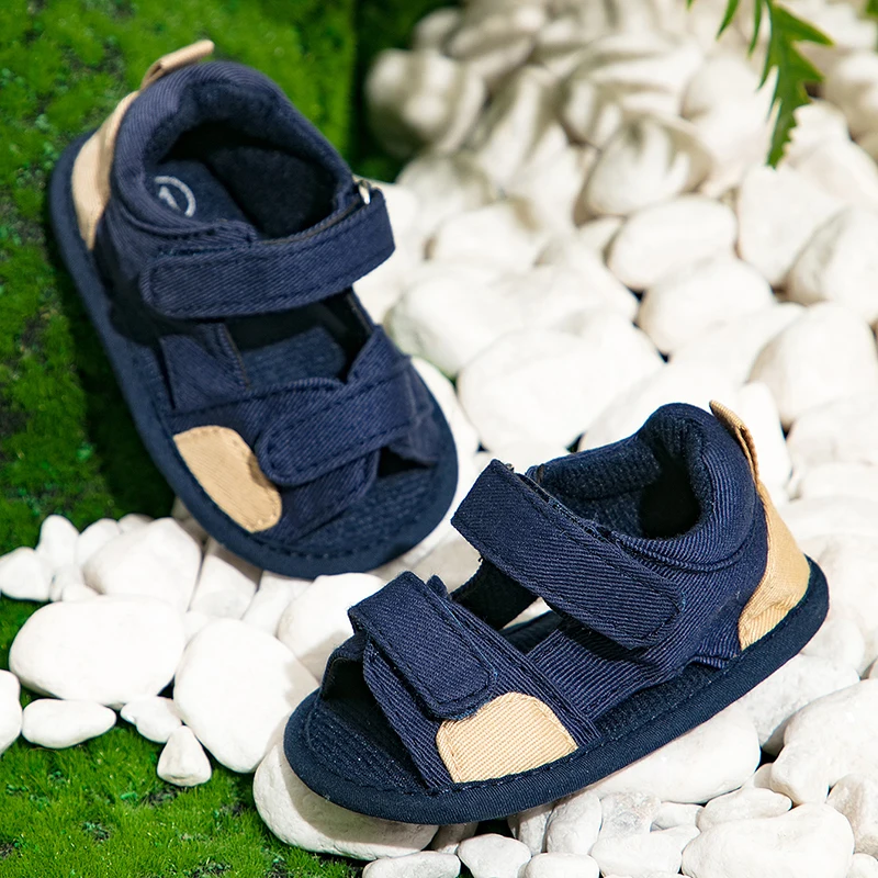 New Summer Baby Canvas Sandals Newborn Boys Girls Soft Soled Non Slip Walking Shoes 0-18Months