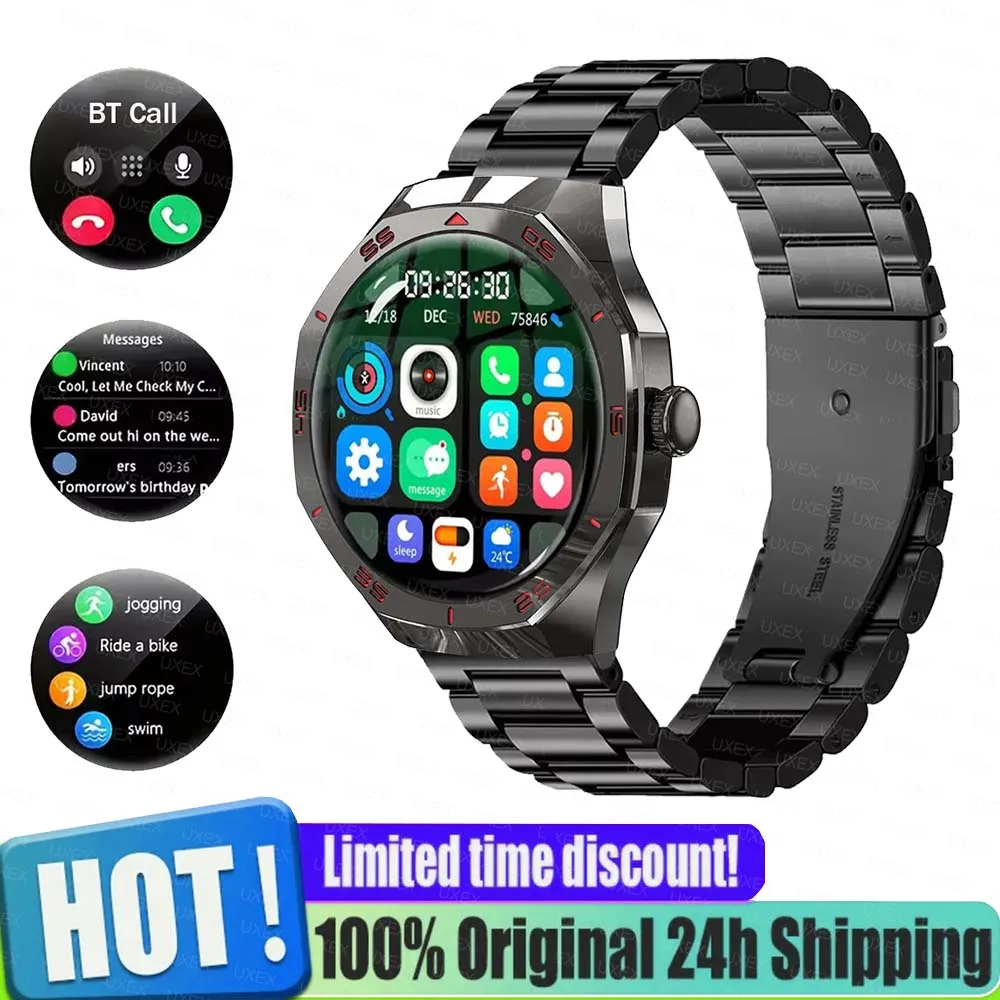 

2026 New Smartwatch For Men 1.52 Inch Full Screen Bluetooth Call Health Tracker Sport Modes Motion Trajectory Custom Photo Watch