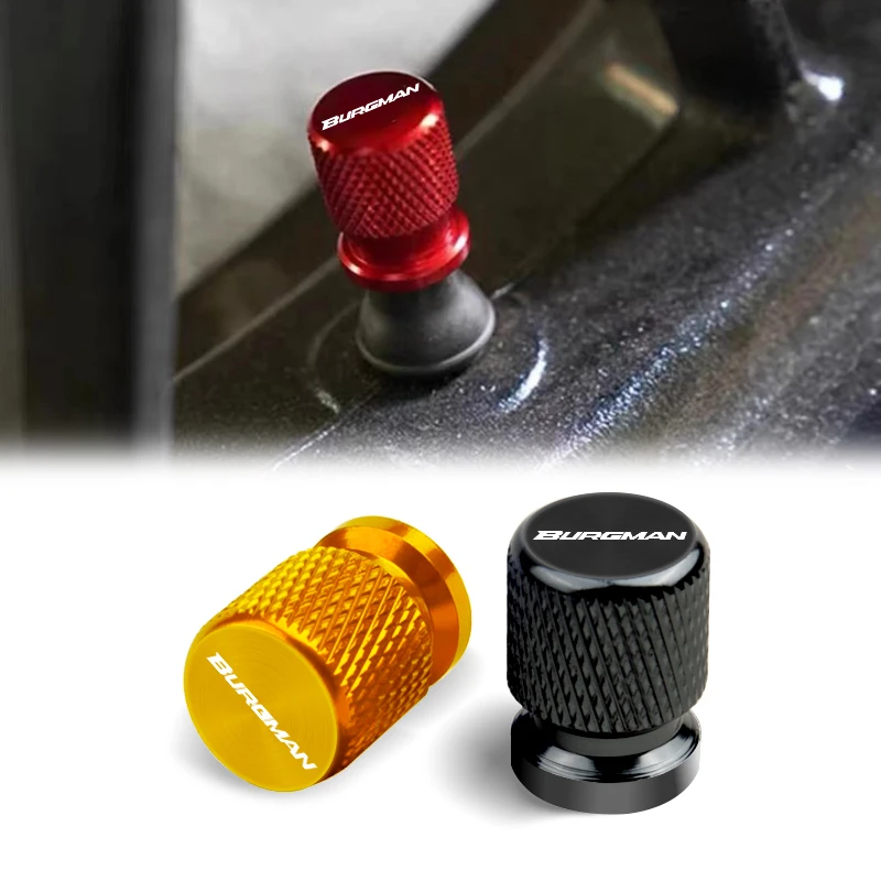 

2 Pcs Motorcycle Accessories For Suzuki BURGMAN AN200 AN250 AN650 Burgman AN 125 2022 Metal Tire Valve Air Port Stem Cover Caps