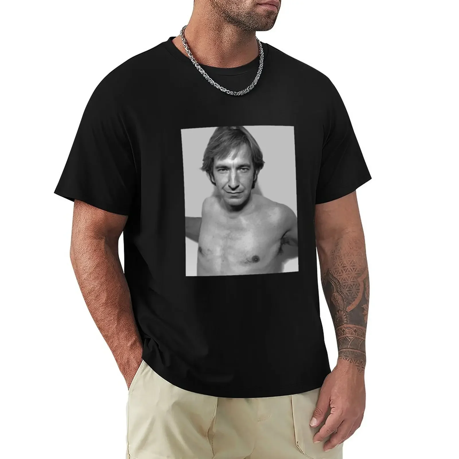 Alan Rickman T-Shirt blacks tees summer top fitted t shirts for men