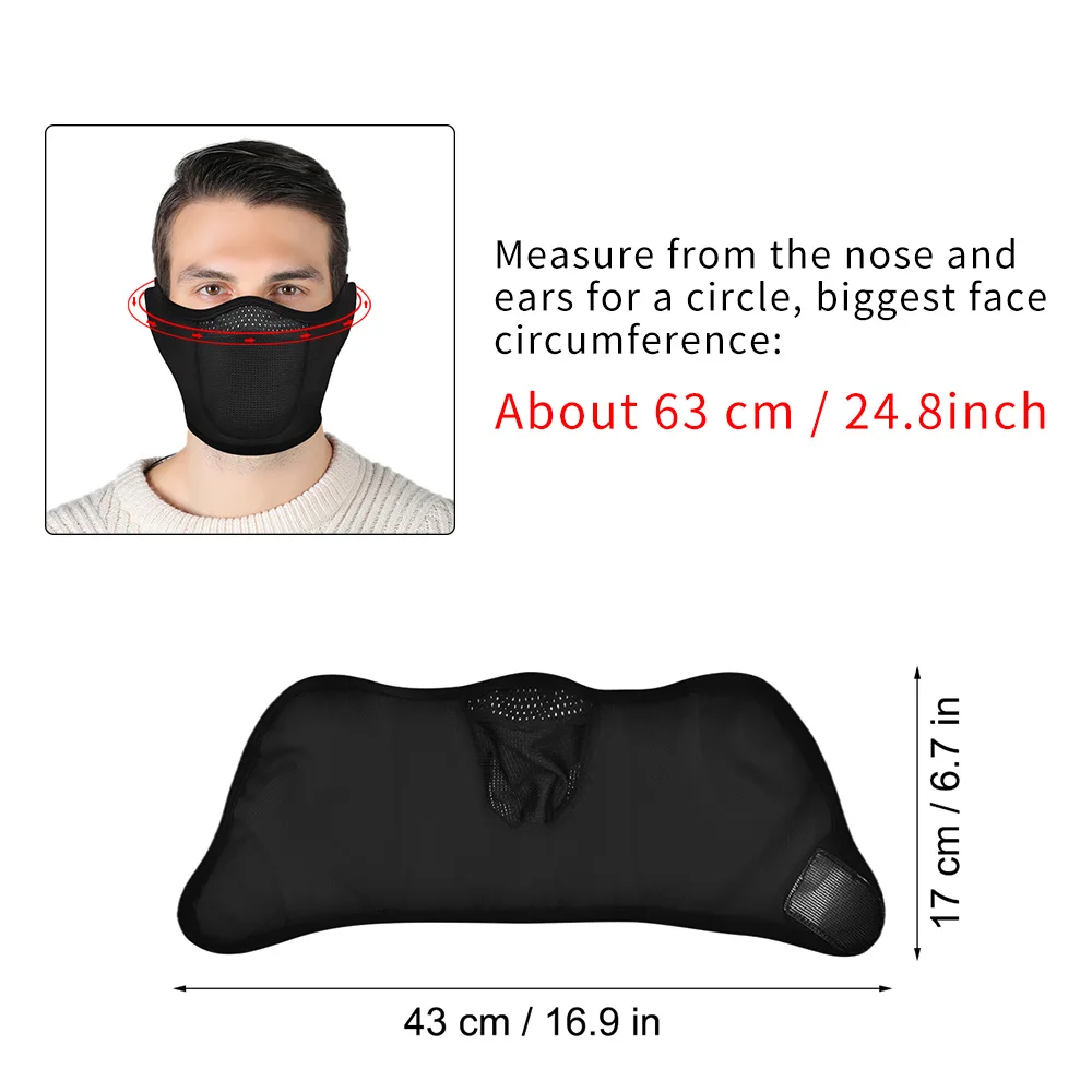 WOSAWE Cycling Half Face Cover Motorcycle Mouth Mask Sports Ear Nose Warmer Helmet Balaclava Skiing Face Mask Keep warm