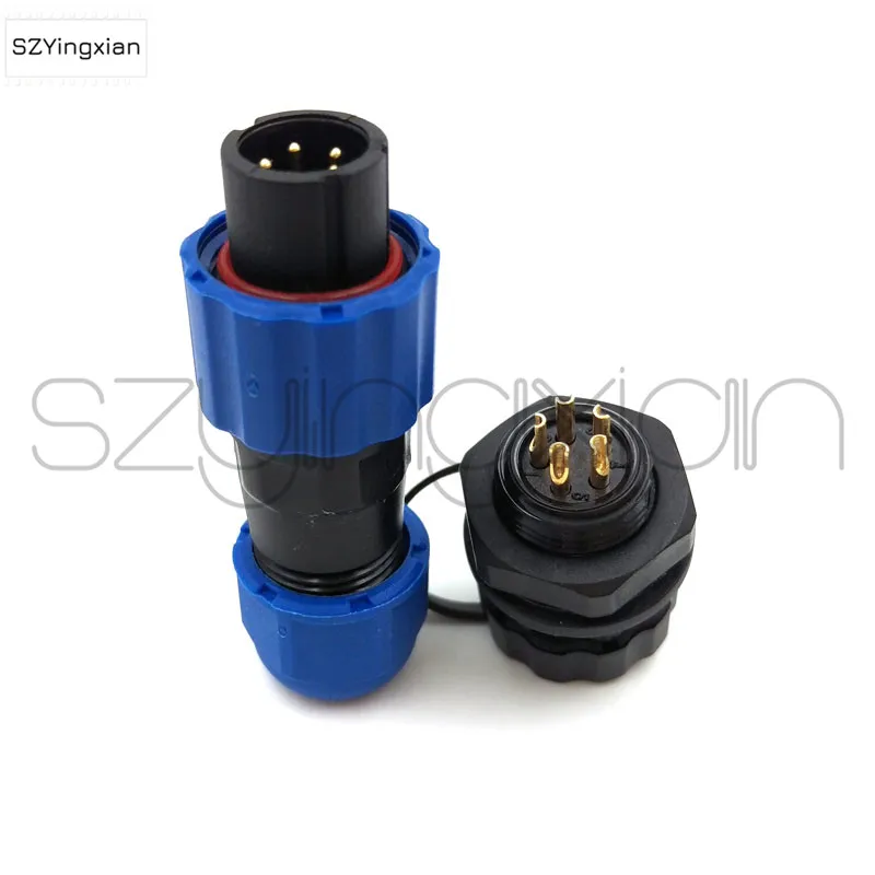 SD13 Connector 2/3/4/5/6/7 Pin Industrial Aviation Power Waterproof IP68 Plastic Male Plug Female Socket