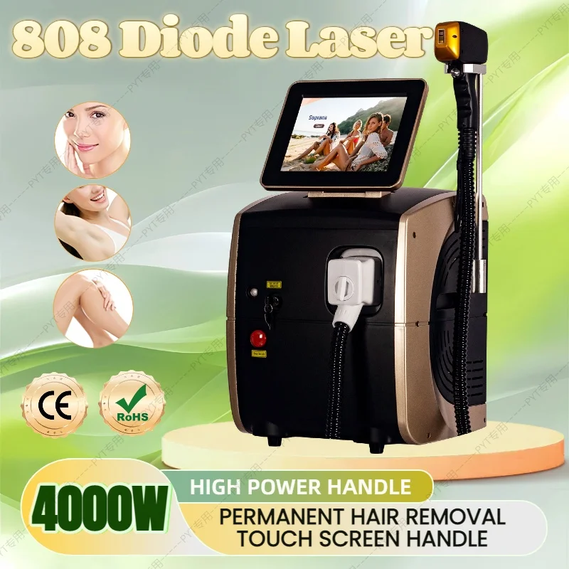 

Newest Portable 808nm Diode Laser Hair Removal Machine Cooling Head Painless Professional Laser Epilator Face Body Hair Removal