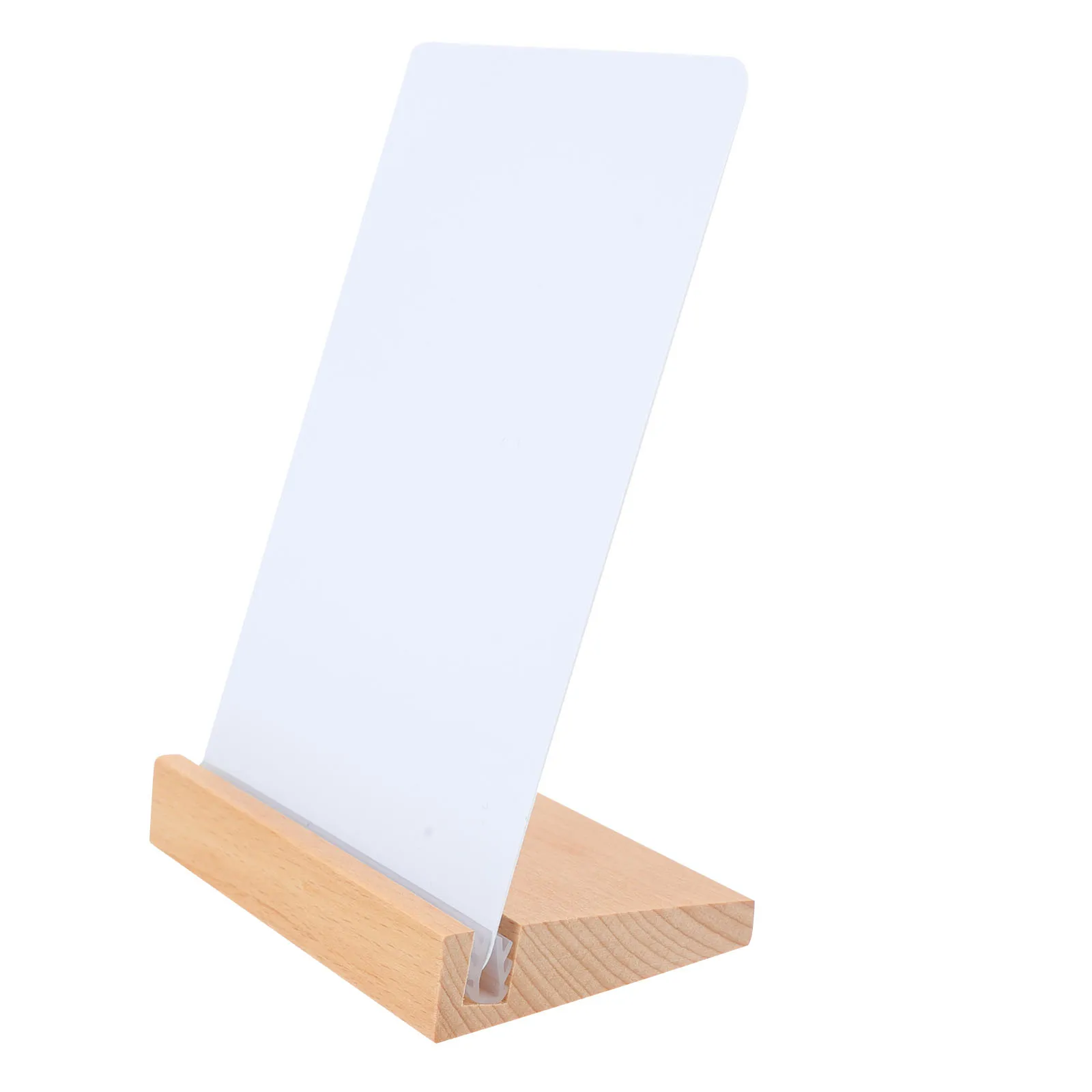 

Wooden Message Display Bulletin Notice Memo Board Sign For Home School Use A6 Size Wood Base Reusable Whiteboard Desktop Notice