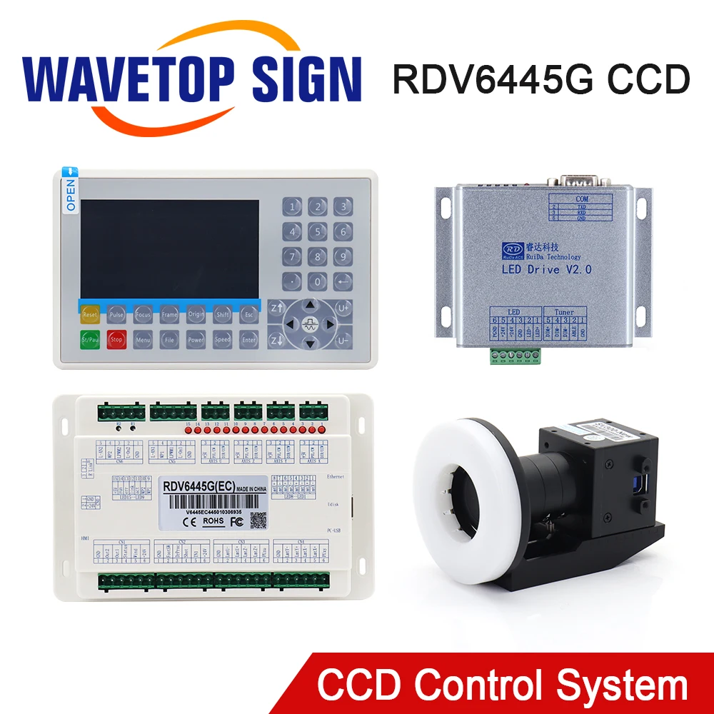 WaveTopSign Ruida RDV6445G CCD Visual RDVision Laser Control System for Laser Cutting Engraving Machine