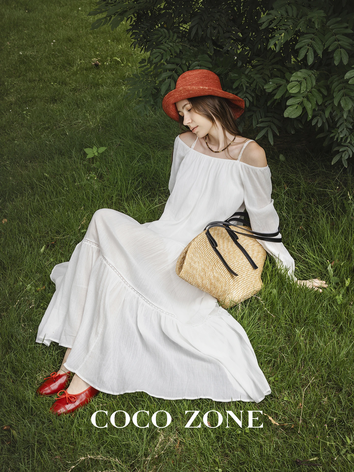 

Shoulder Bared One Shoulder Women's Dress COCOZONE Casual High Waist A-Line Skirt Long Sleeve round Neck Loose Fit Summer New
