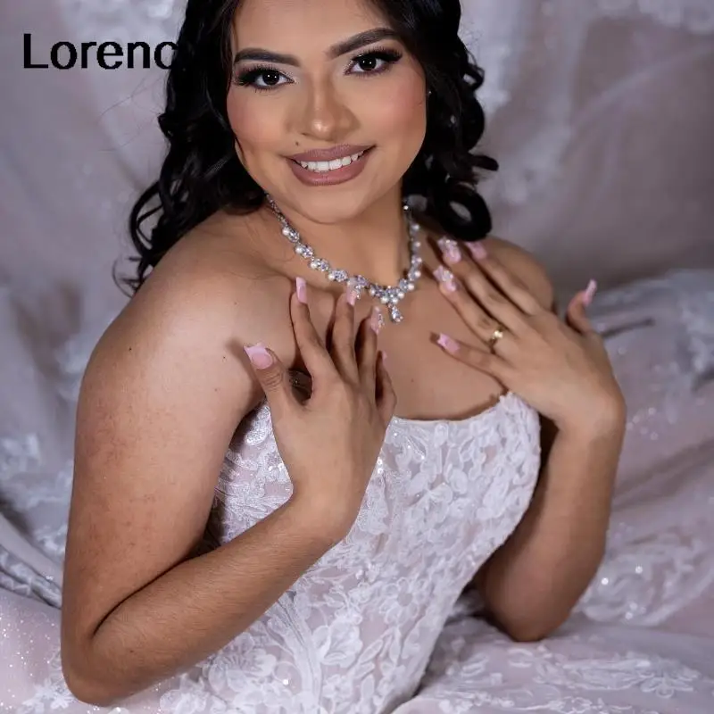 Lorencia-vestido De quinceañera rosa claro para niña, vestido De baile De encaje, con cuentas, estilo mexicano, dulce, 16 Años, YQD602