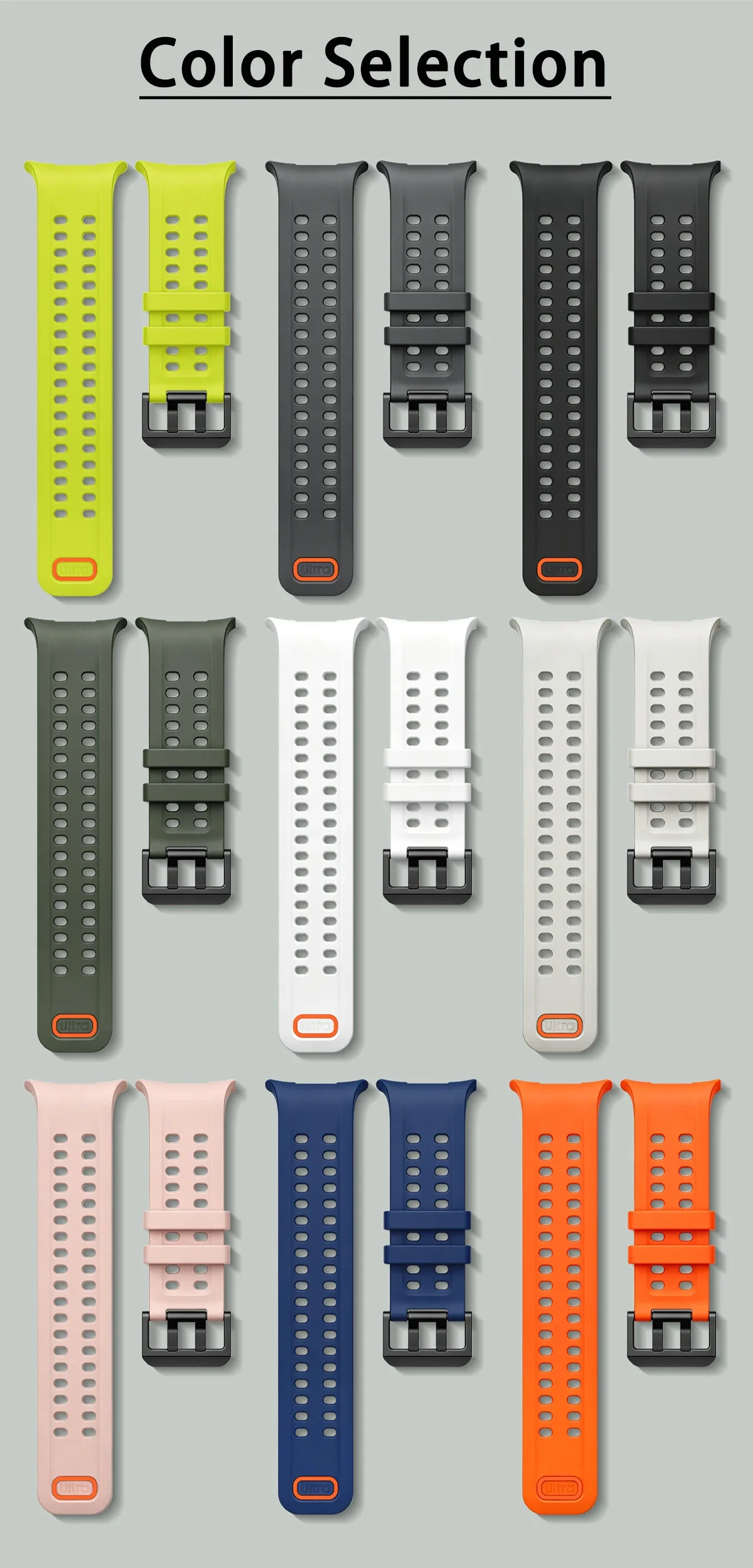 Original Silikonarmband für Samsung Galaxy Watch Ultra 2 47mm Marine Sport Armband Correa für GalaxyWatch Ultra 2026 2025 Bänder – Detail 5