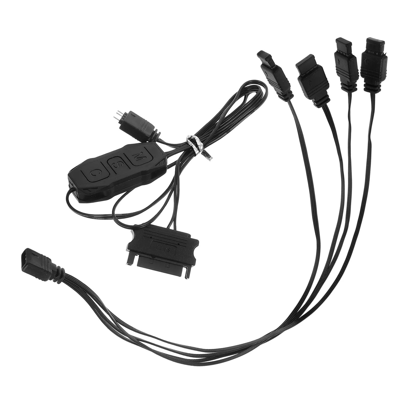 

1 set RGB Lighting Hub Mini 4-Port LED Controller for Desktop PC Black Synchronized Computer Rgb Controller Strips