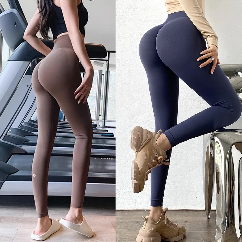 

Seamless Face High Waist Leggings Peach Butt Training Yoga Pants Sports Running Fitness Pants Women