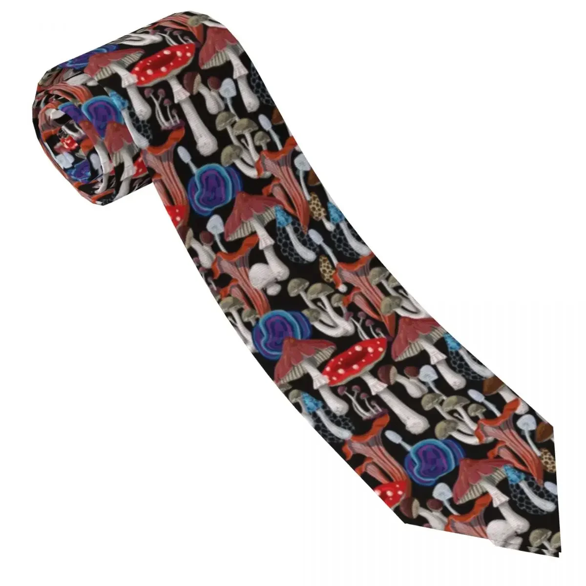 Mens Tie Classic Skinny Mushrooms Neckties Narrow Collar Slim Casual Tie Gift