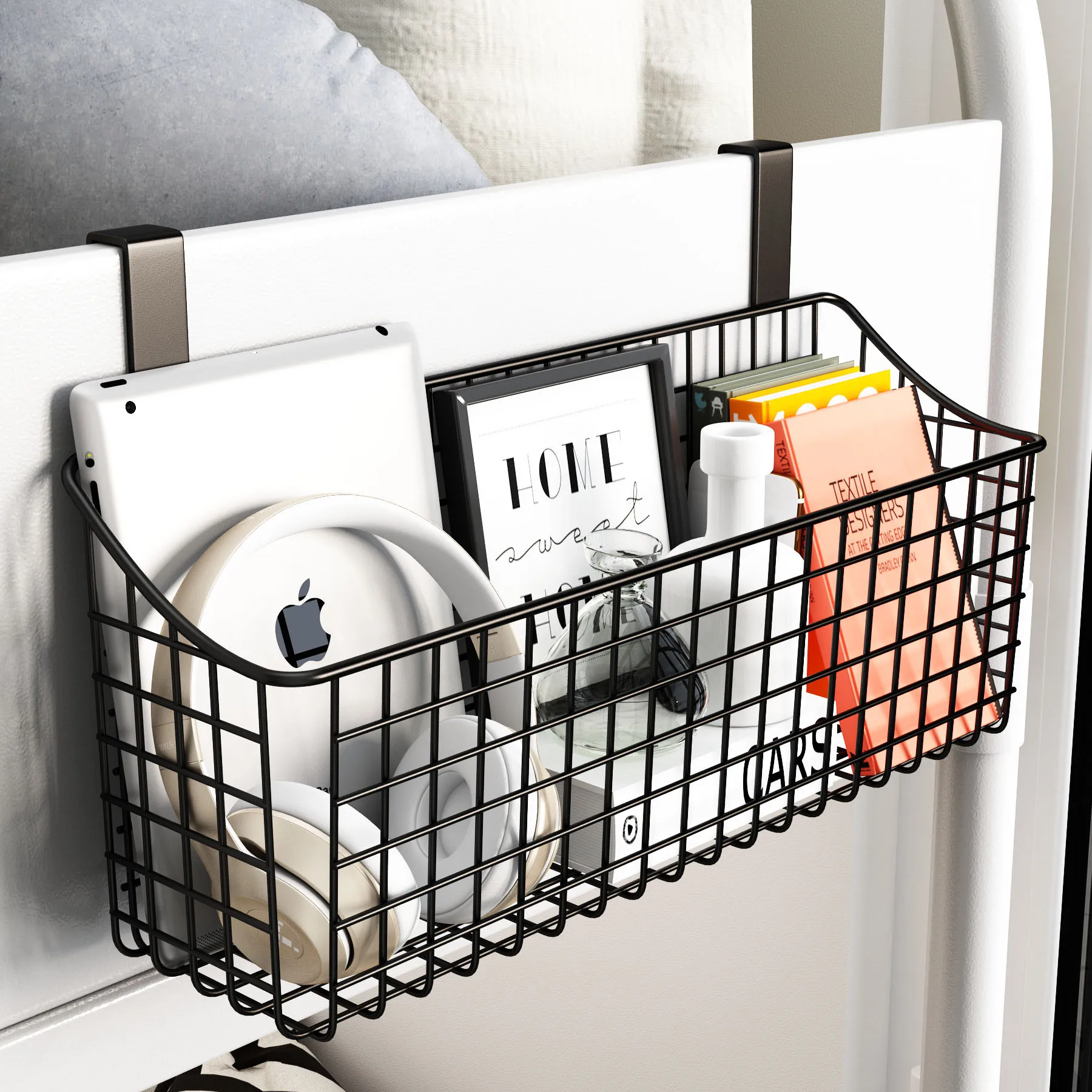 

Cabinet Door Hanging Basket Storage Frame Dormitory Bedside Hanging Basket Kitchen Bathroom Multifunctional Storage Basket