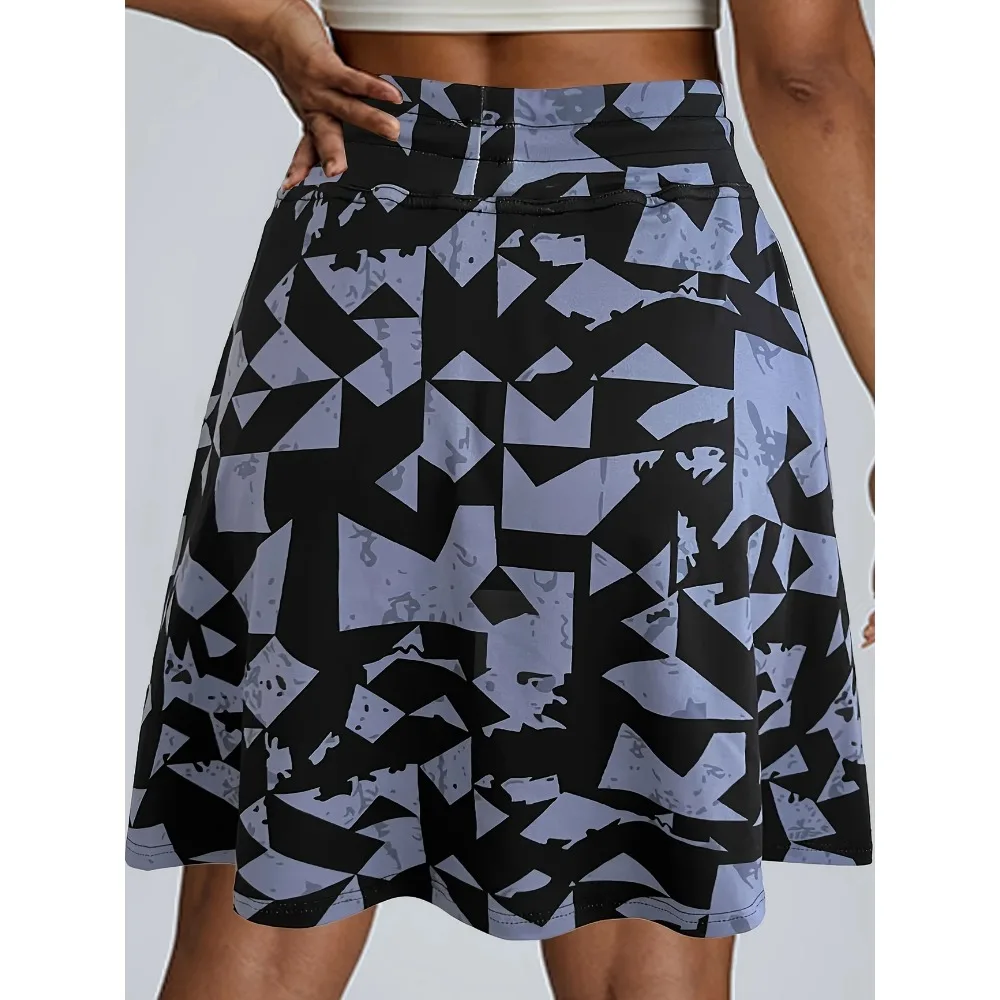 حجم كبير 1XL-5XL جديد المرأة موضة عالية الخصر سليم صالح ألف خط مطبوعة السراويل تنورة السيدات عالية الارتفاع ألف خط تنورة صغيرة
