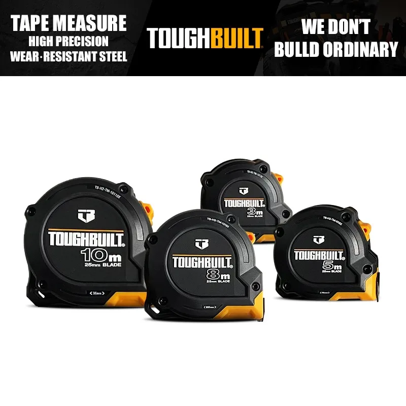 ToughBuilt TB-H2-TM-1013X TB-H2-TM-1015X TB-H2-TM-1018X TB-H2-TM-10110X Метрическая высокоточная износостойкая стальная рулетка