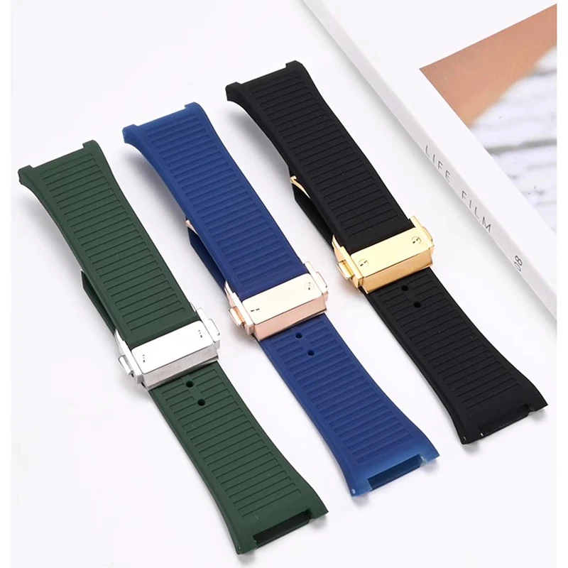 Watch strap accessories For Ferragamo F80 Sports Series Watch Strap Waterproof Notch High Quality Silicone Black Watch Band 26mm