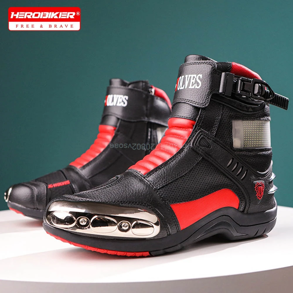 

Motorcycle Protective Riding Boots Men's Racing Boots Off-road High Top Breathable Protective Riding Boots Motor Boots Equipment