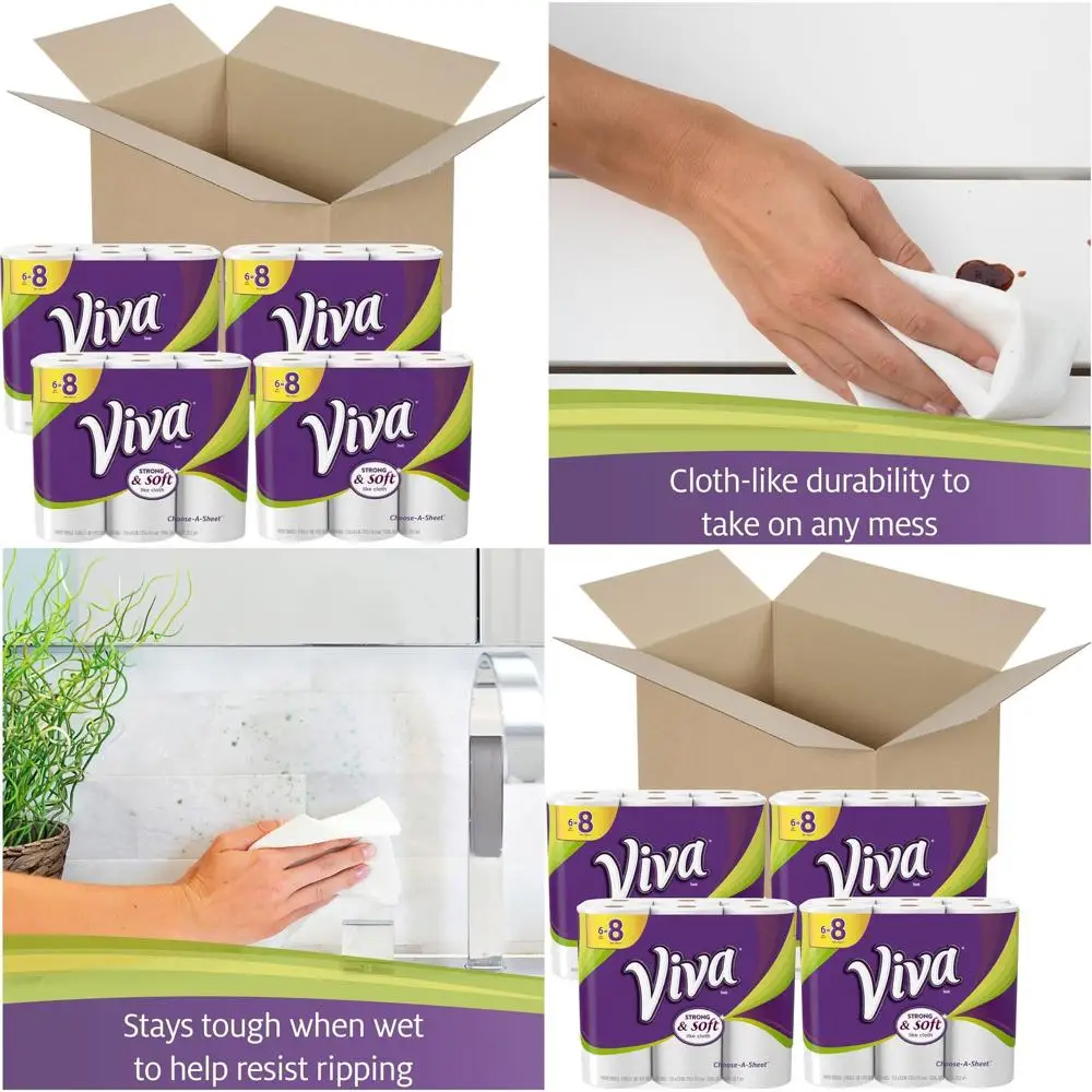 

White Big Roll Paper Towels, 6 Rolls in a Pack of 4