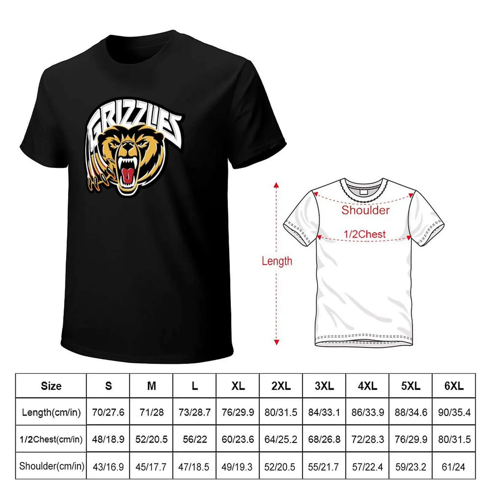 Victoria Grizzlies T-Shirt Gym Wear Breathable Short Sleeve Tee