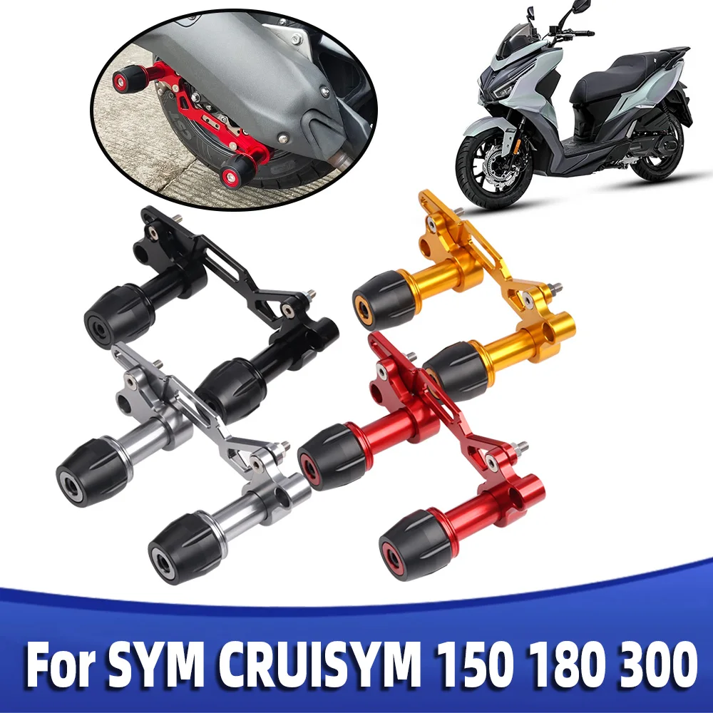 

For SYM CRUISYM 150 CRUISYM 180 Accessories Rear Wheel Muffler Falling Protection Exhaust Pipe Slider Anti Crash Pad Protector