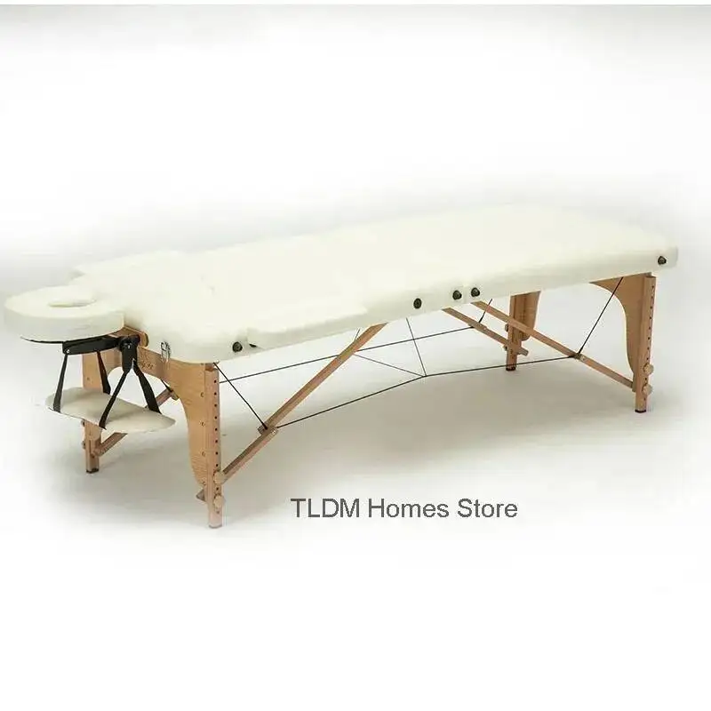 Massage Acupuncture Physical Therapy Tattoo Portable Bed Beauty Salon Folding Massage Bed Salon Furniture Wooden Massage Tables