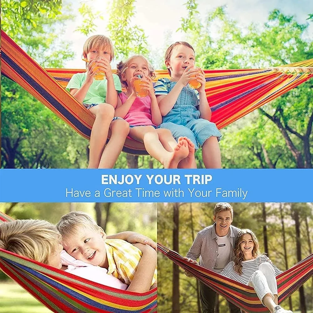 Double Cotton Canvas Hammock 7
