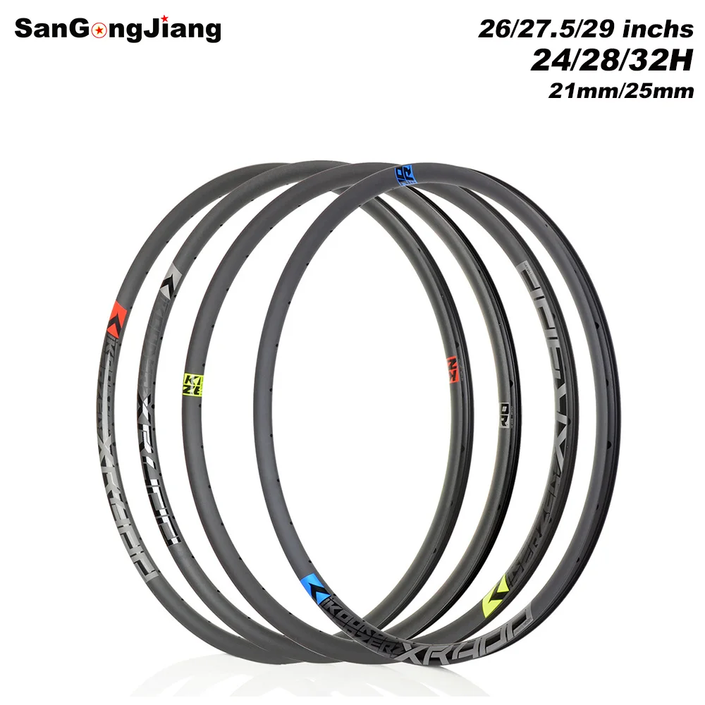 Koozer Bicycle rim 26/27.5/29 inchs quasi-vacuum Mountain bike MTB road bike rim 24/28/32H ultra-light 4D drilling tubeless rim