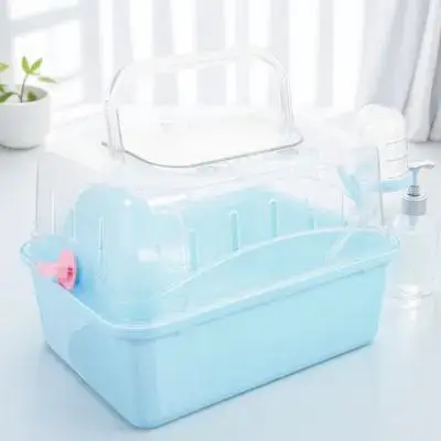 

Carrying Box Transparent Travel Portable Carrier Sturdy Plastic Container For Small Animals Outdoor With Handle Design Hamster