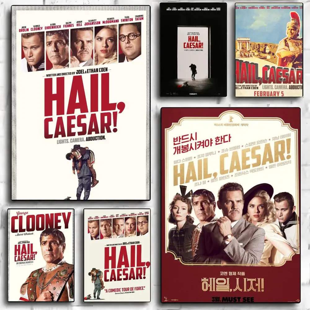 classic movie H-Hail Caesar-R Poster Minimalist Wall Sticker for Cafe Office Bar Home Decor and Gift